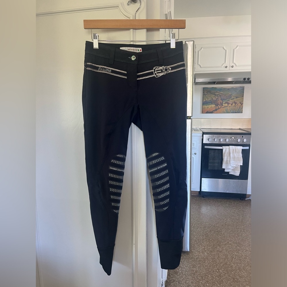 Animo navy riding breeches cute belt design